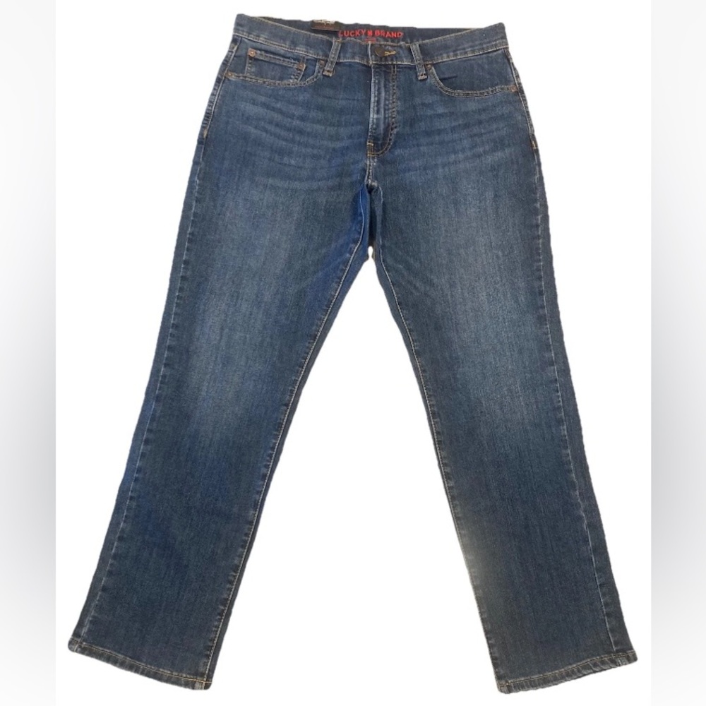 Lucky Brand 410 Men’s Athletic Straight Stretch 32x30 Blue Jeans NWT, $99 MSRP - Picture 2 of 10